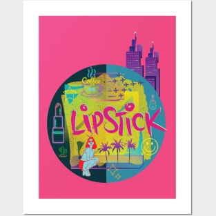 Coffee Lipstick and Summer Posters and Art